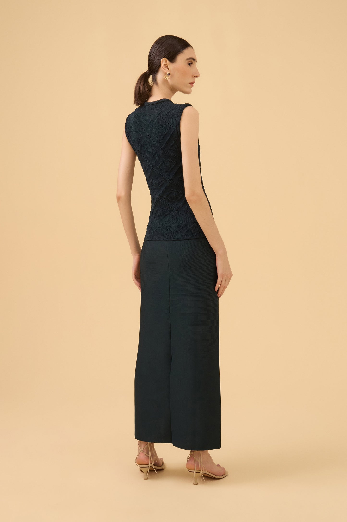 Blusa Jacquard Textura Tricot