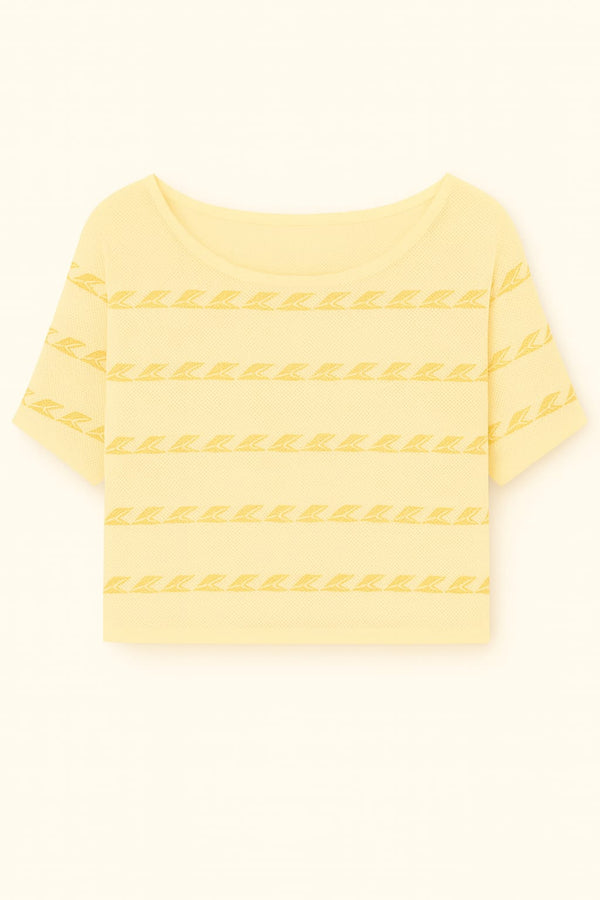 Kimono Tricot Tela E Jacquard New Palha/dourado