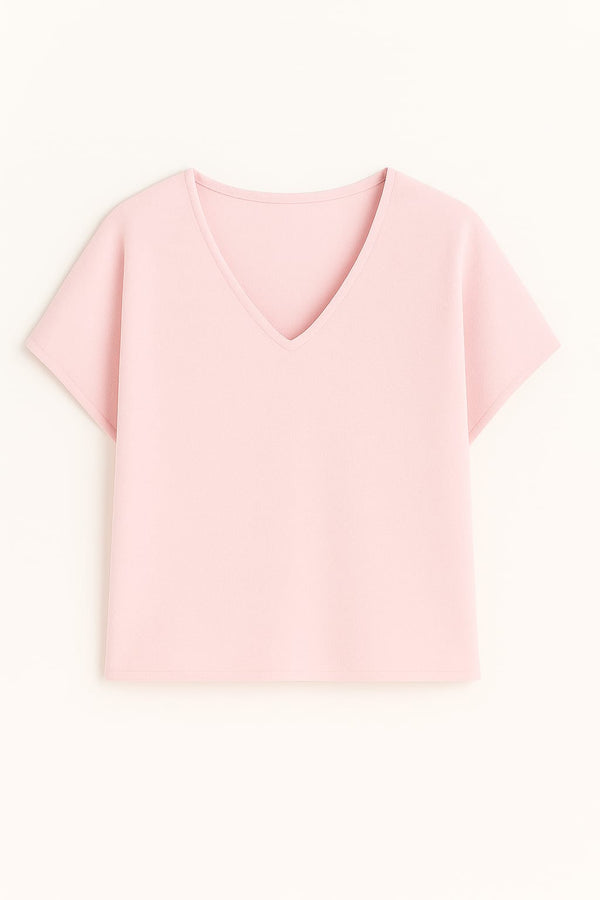 Blusa Em Tricot Manga Japonesa Quartzo Rosa