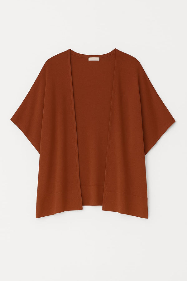 Kimono Kaftan Em Tricot Canela