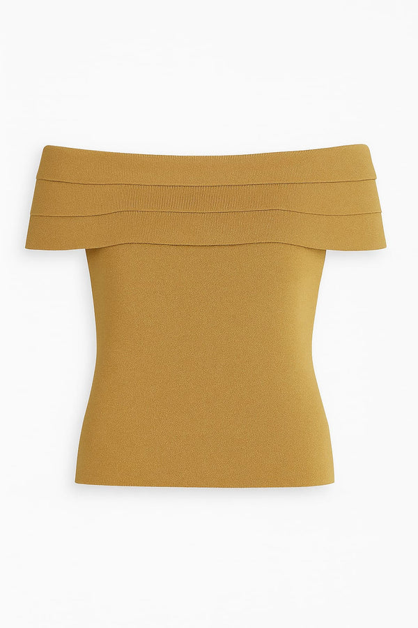 Blusa Strepless Tricot Lurex Com Celophane Transparencia Dourado