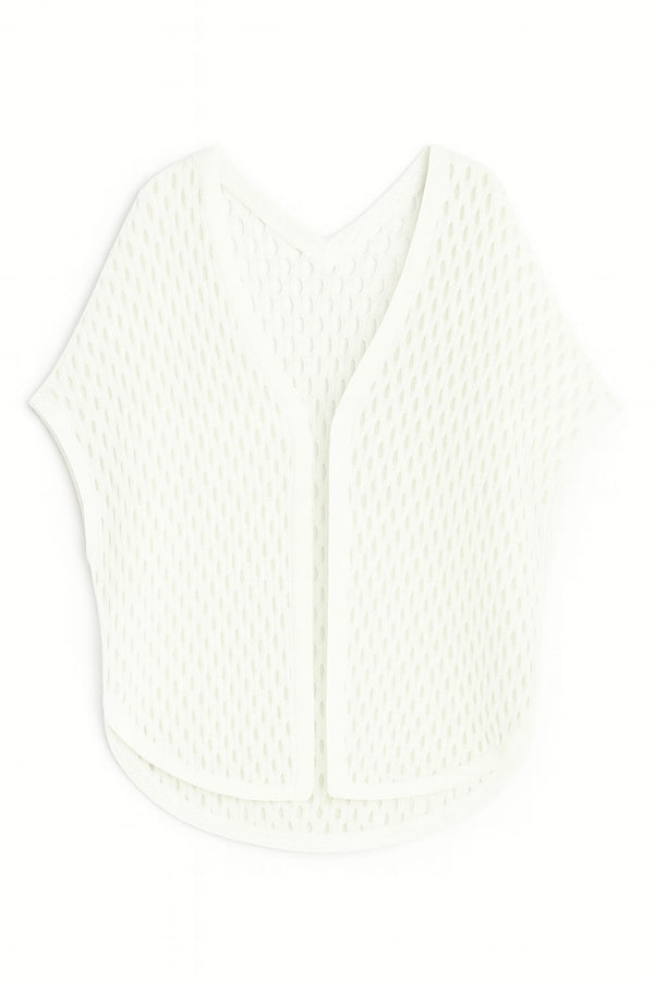 Casulo Maxi Furos Em Tricot Off White