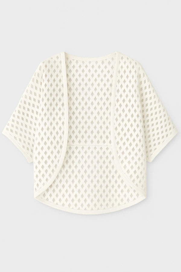 Casulo Maxi Furos Em Tricot Off White