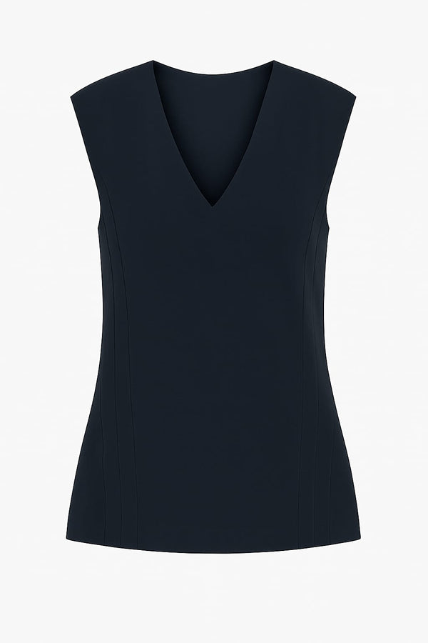 Blusa Sem Mangas Malha Infinity Navy Classico