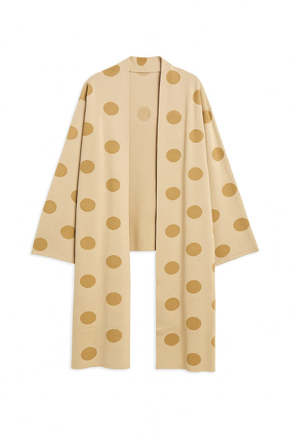 Pashimina Dupla Face Em Tricot Jacquard Ninive Camelo