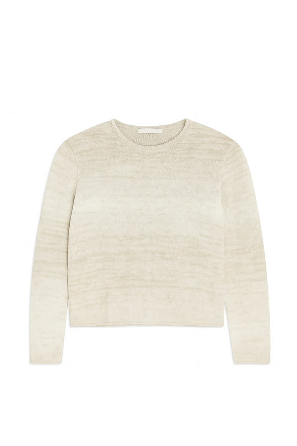 Blusa Manga Longa Listrado Degrade Em Tricot Papiro