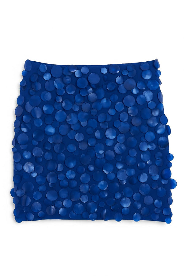 Mini Saia Em Tricot Com Paetês Lazuli