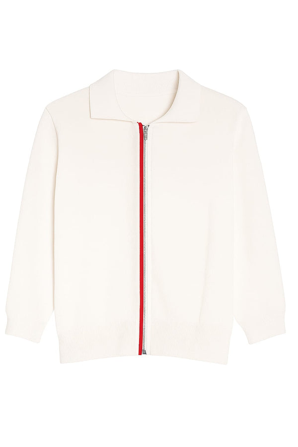 Jaqueta Detalhe Frisos Em Tricot Vivo Vermelho Lume