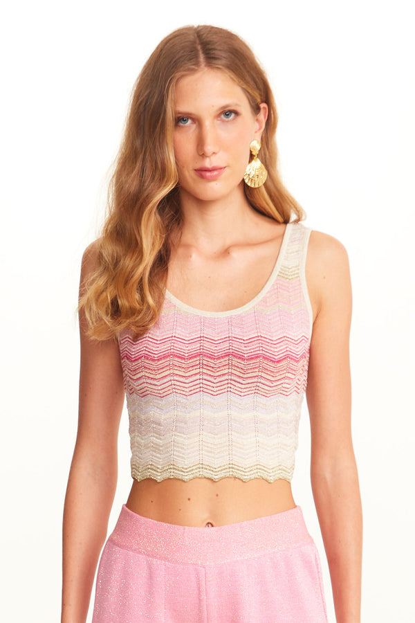 Top Em Tricot Zig Zag Chevron Batom
