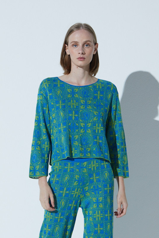 Blusa Em Tricot Azul