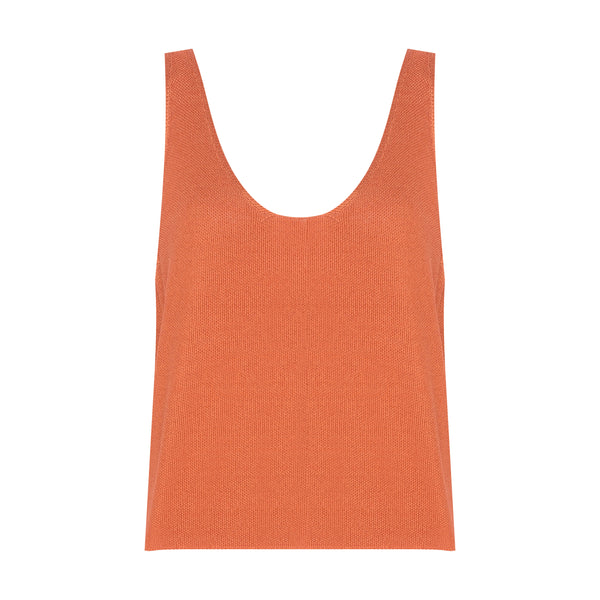 Regata Em Tricot Piquet Coral