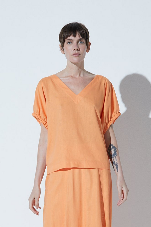 Blusa Ampla Linho Leve Sunrise