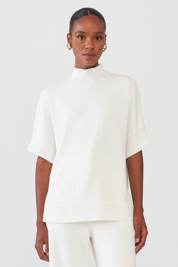 Blusa Em Malha Com Detalhes Em Tricot