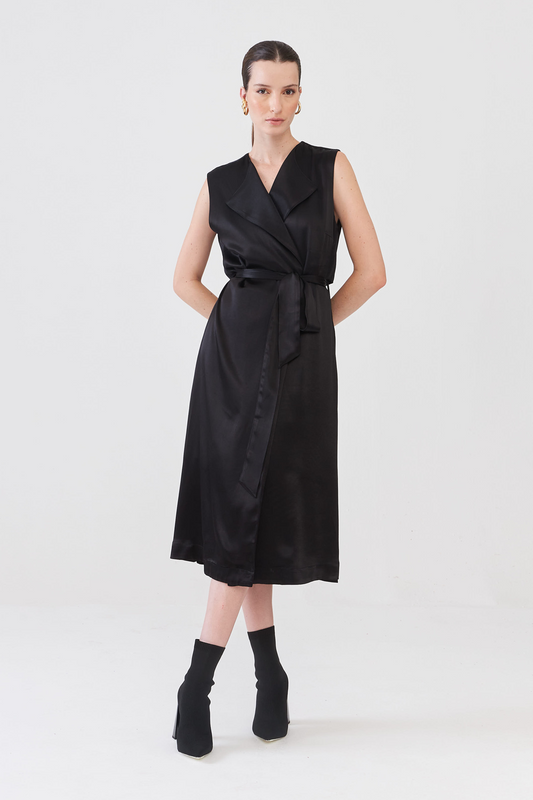 Vestido Trench Satin