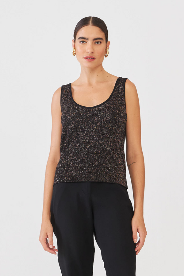 Regata Decote U Em Tricot