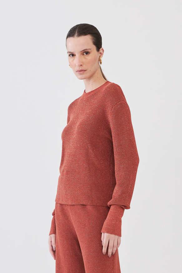 Blusa Em Tricot Canelado