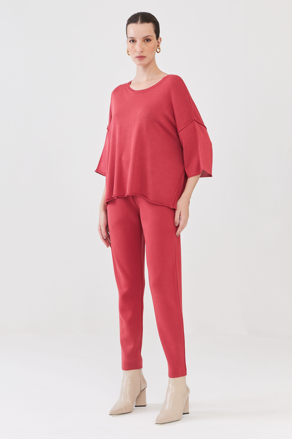 Calça Tricot Bolso Faca Mineral Red