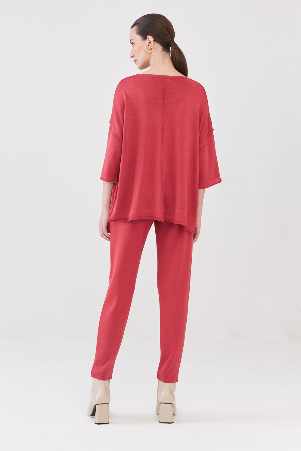 Calça Tricot Bolso Faca Mineral Red