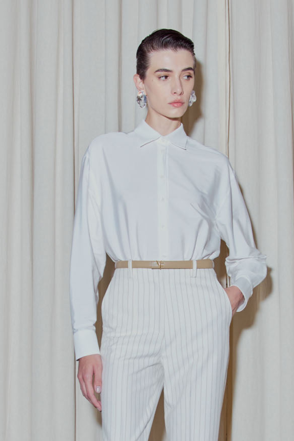 Camisa Manga Longa Detalhe Cava Off White