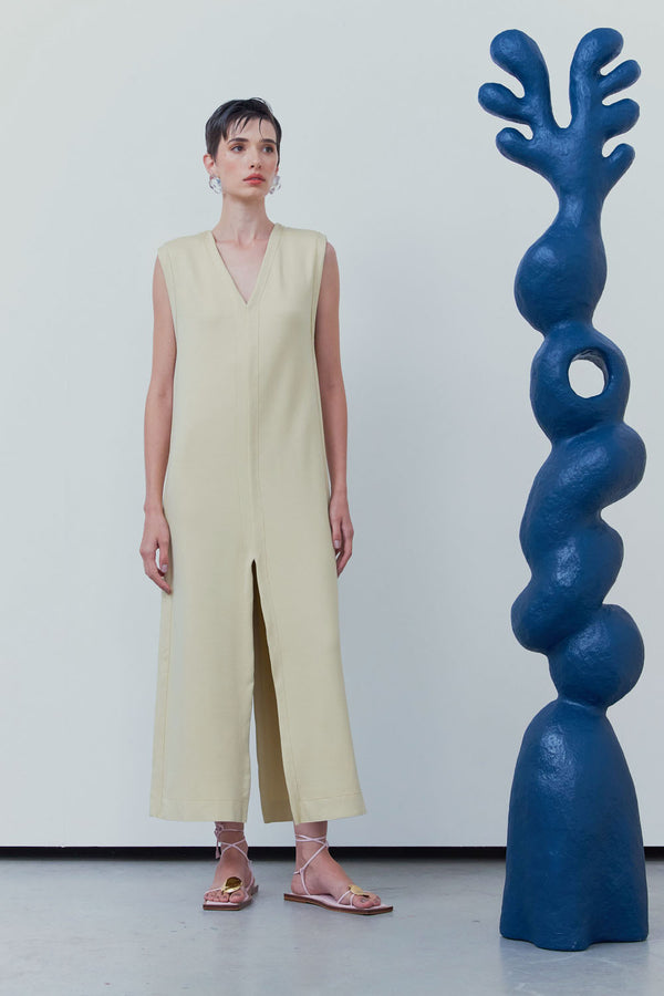 Vestido Maxi Midi Detalhe Fendas Em Malha