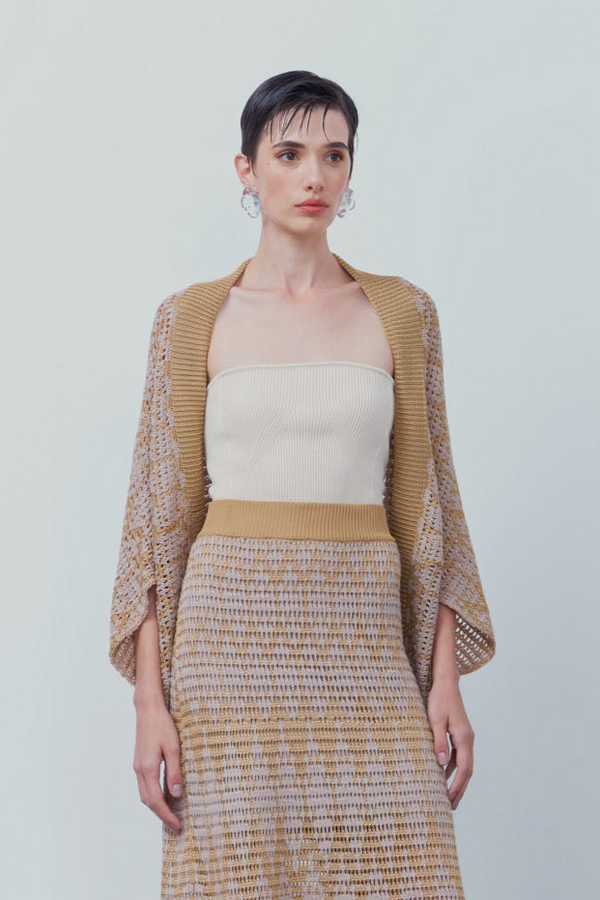 Top Sem Alça Em Tricot Canelado Ninive