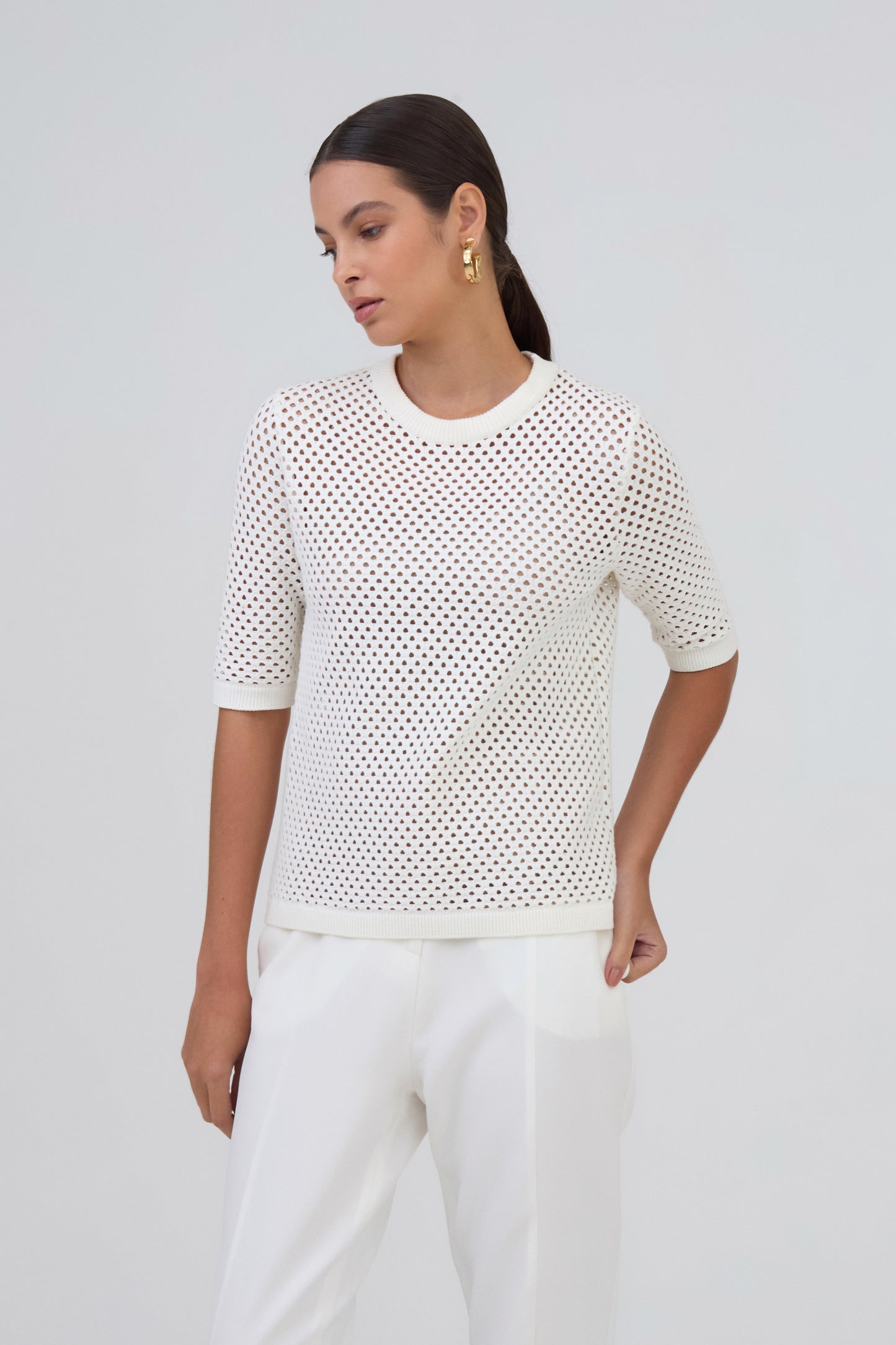 Blusa Com Manga Tela Tricot