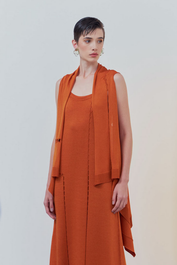 Colete Detalhe Furos Em Tricot