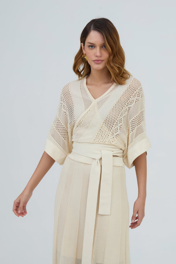 Blusa Cachecouer Mix Texturas Em Tricot