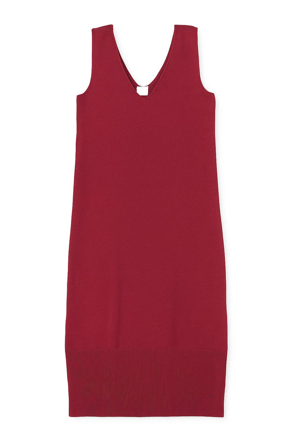 Vestido Midi Em Tricot Decote V Rubi