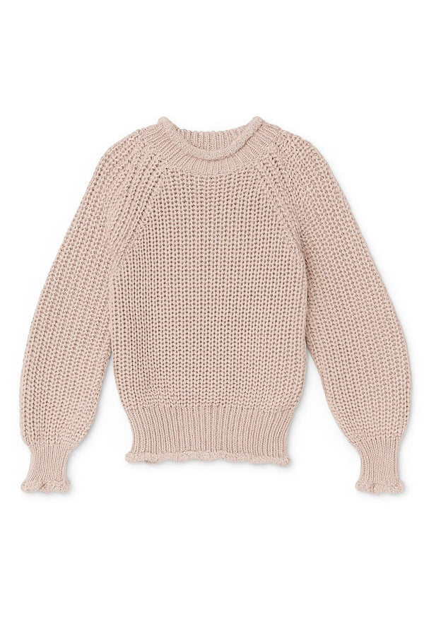 Blusa Em Tricot Manga Raglan Rose Claro