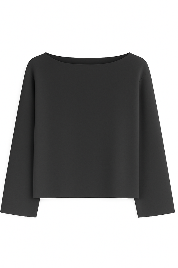 Blusa Decote Costas Em Tricot Verde Escuro