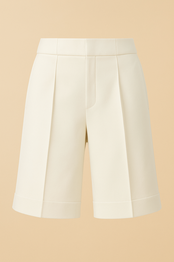 Bermuda Em Malha Off White