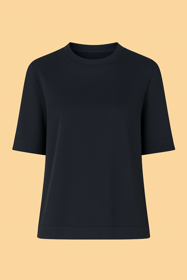 T-shirt Em Tecido Verde Escuro