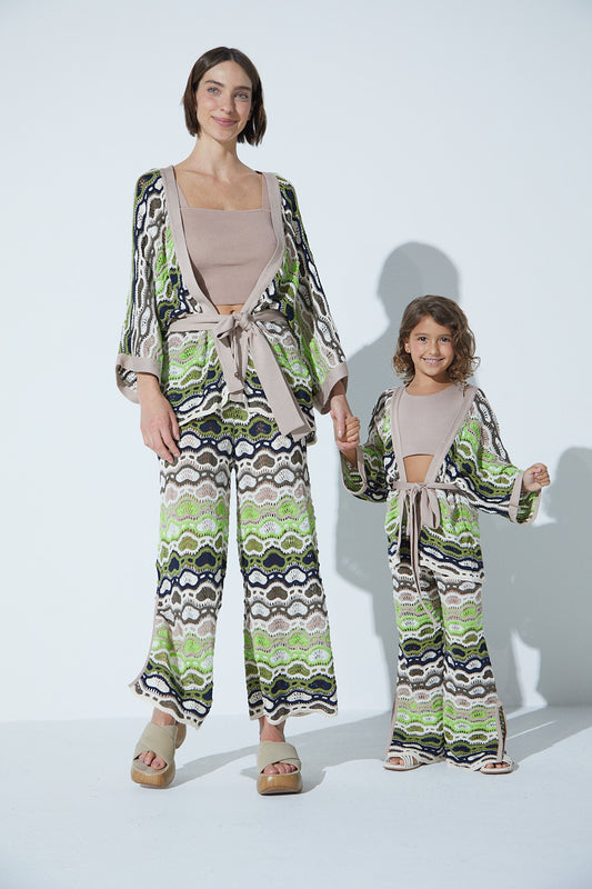 Kimono Infantil Em Tricot Mix Tropical