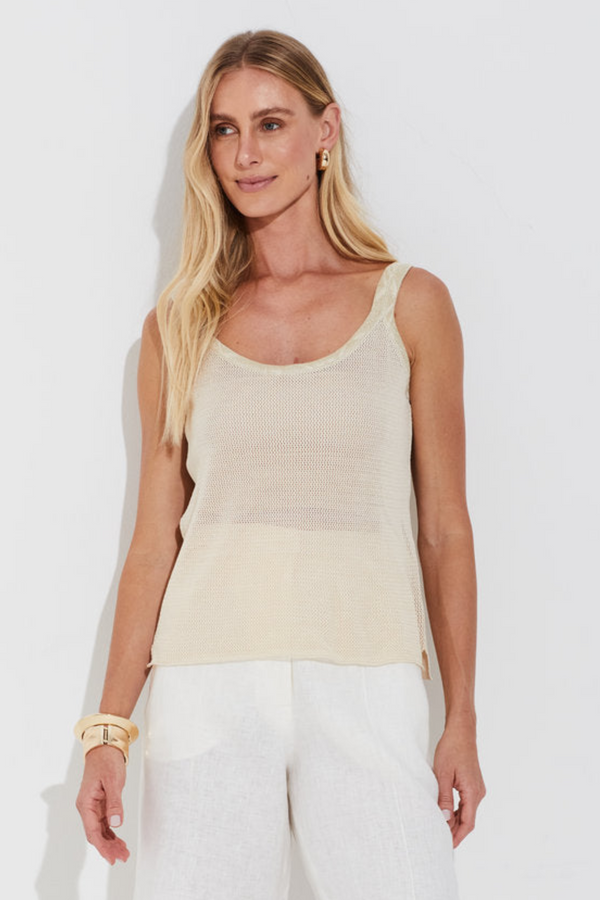 Regata Tricot Tela E Jacquard New Palha/dourado