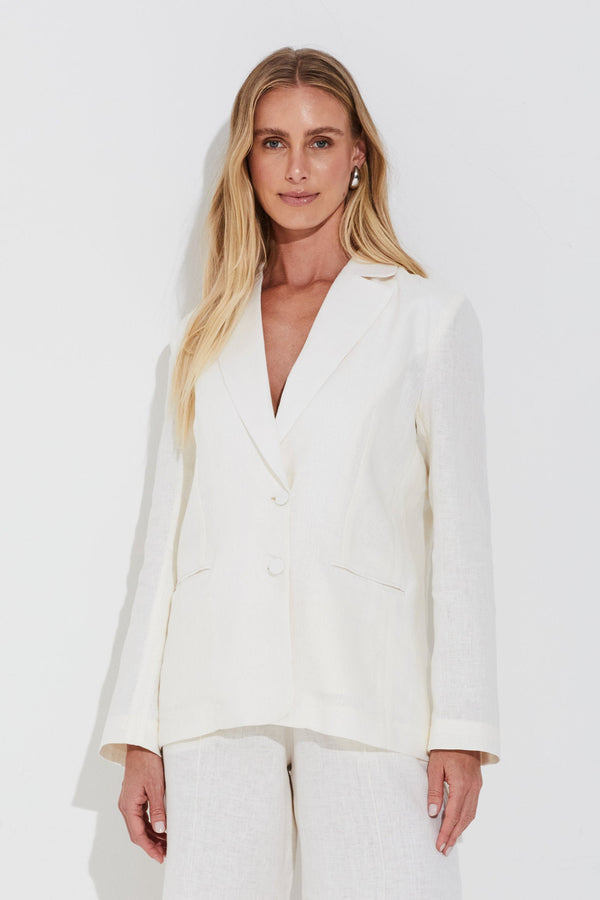 Blazer Linho Puro Off White