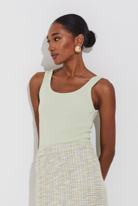 Regata 1x1 Em Tricot Verde Claro