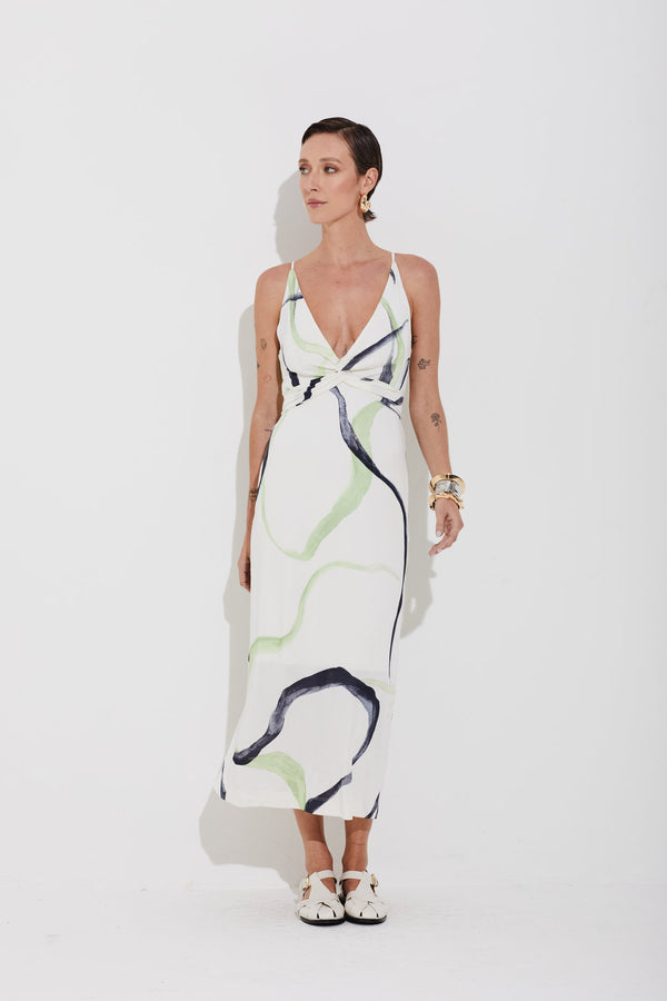Vestido Longuete Caminhos Pistache