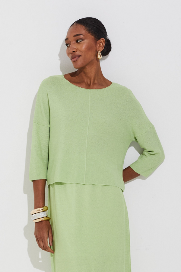 Blusa Em Tricot Piquet Pistache