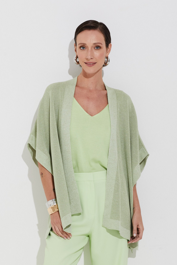 Regata Tricot Decote V Verde Claro