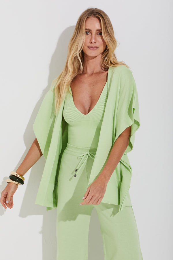 Kimono Kaftan Em Tricot Pistache