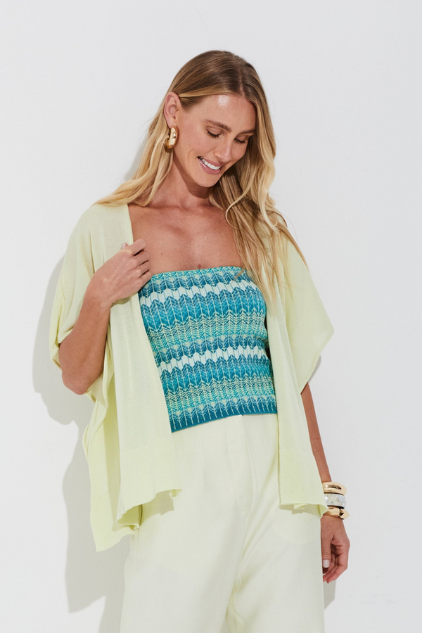 Kimono Kaftan Em Tricot Off Limado