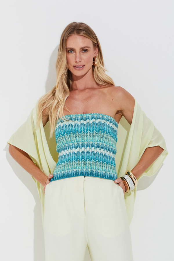 Top Tricot Chevron Com Mix De Cores Chevron Petroleo