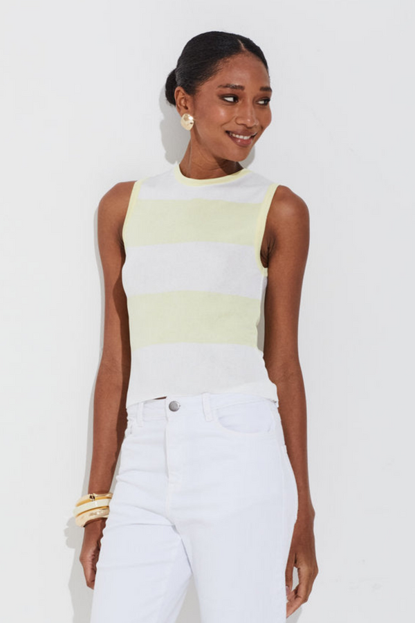 Regata Tricot Listrado Off Limado/off White