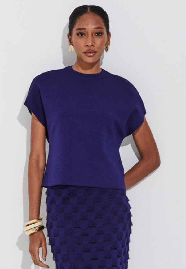 Blusa Em Tricot Manga Japonesa Mistic Blue