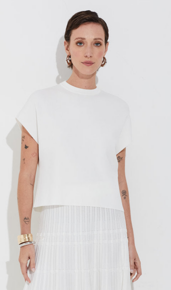 Blusa Em Tricot Manga Japonesa Off White