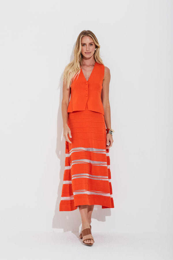 Saia Transparências Vermelho Scarlat