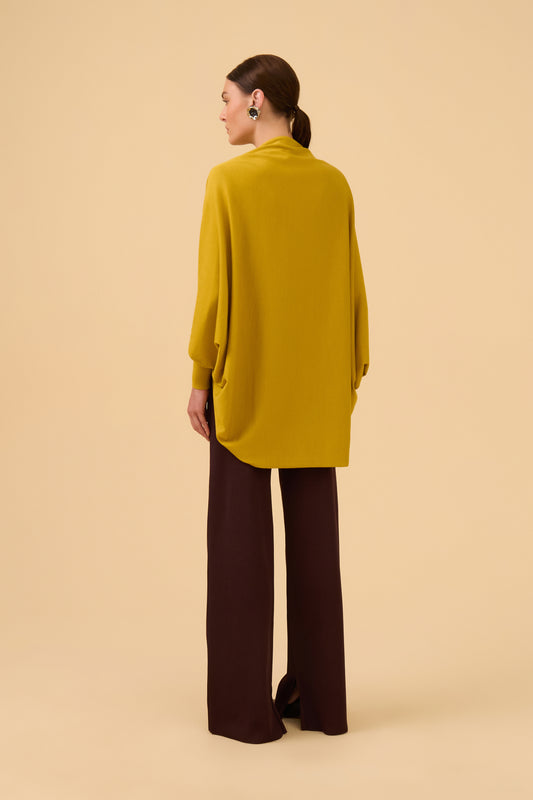 Casulo Amplo Em Tricot Azeite