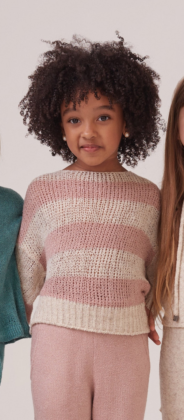 Blusa Infantil Em Tricot Manga Artesanal Papiro