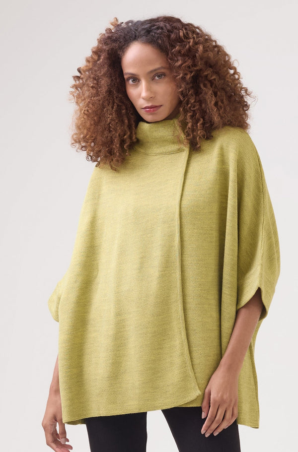 Casaco Abotoamento Lateral Em Tricot  Amarelo Plus
